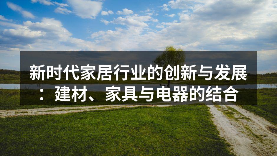 新时代家居行业的创新与发展：建材、家具与电器的结合